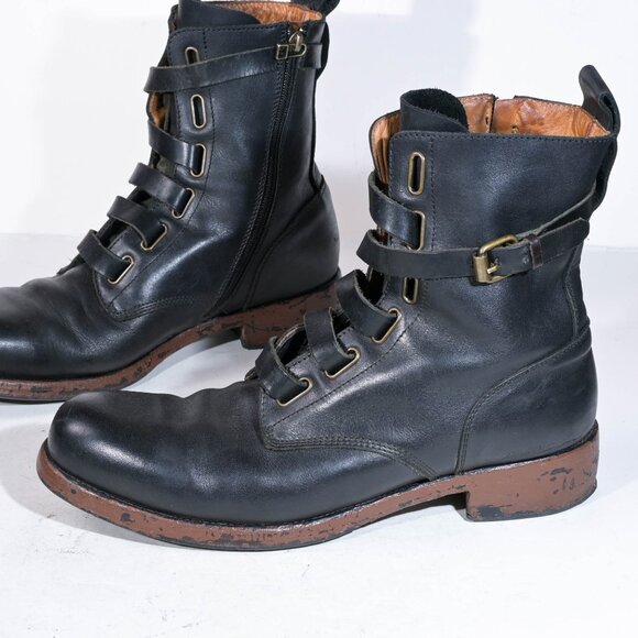 True Religion Leather Strap Lace Boots - 46 EU - Picture 3 of 7